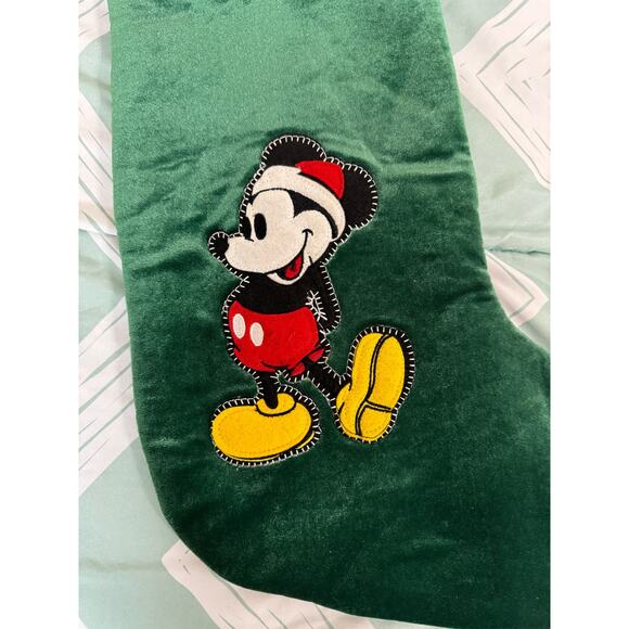 Disney Rare Vintage Mickey Mouse Holiday Christmas Stocking...